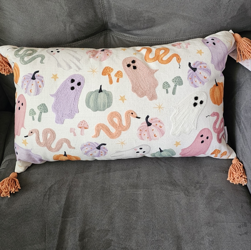 Cupcakes and cashmere pastel halloween pillow